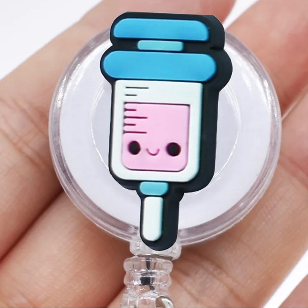 Retractable Reel Badge ID Clips with Snap Button Closure - Picture 5 of 12